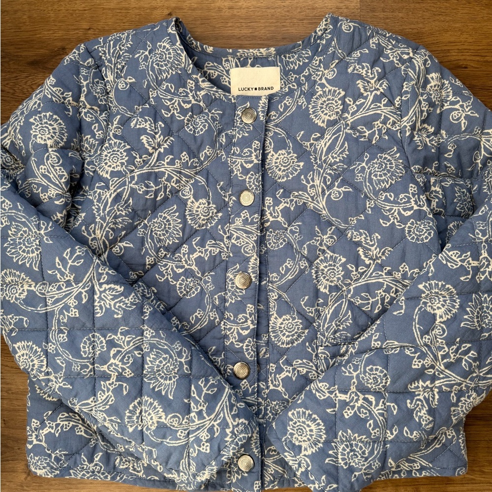 Lucky Brand Blue Floral Jacket